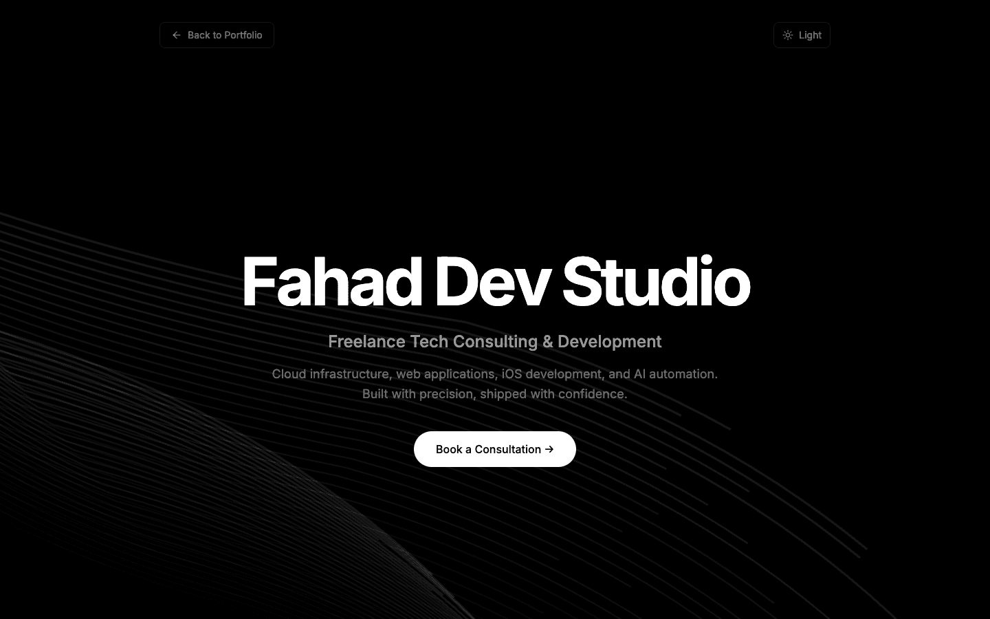 Service website booking interface